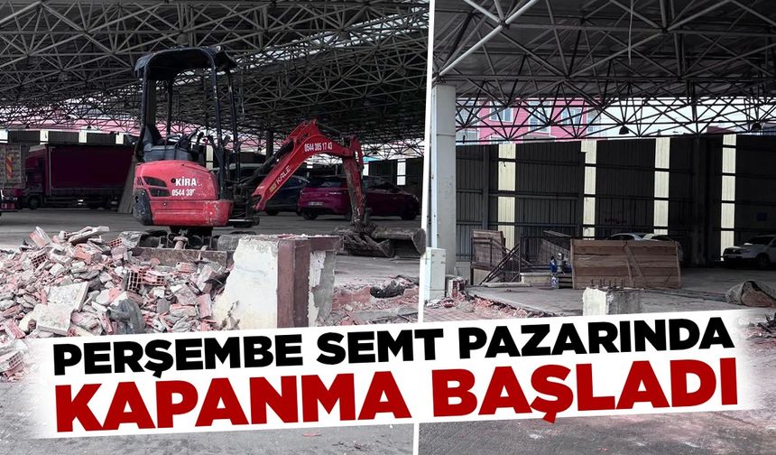 Kütahya’da Perşembe pazarında çalışma başladı