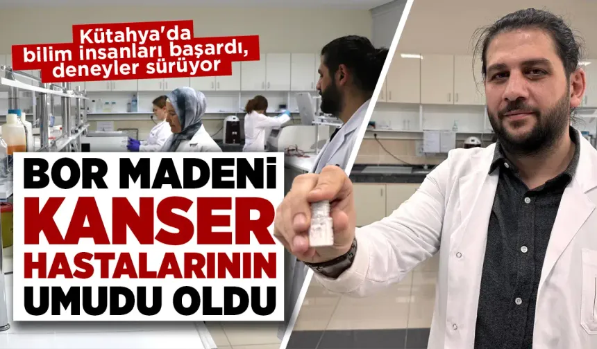 Kütahya'da bilim insanları kansere karşı borlu ilaç çalışmaları yapıyor