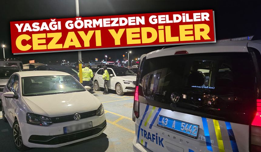 Kütahya’da engelli parkına park ettiler, cezayı yediler