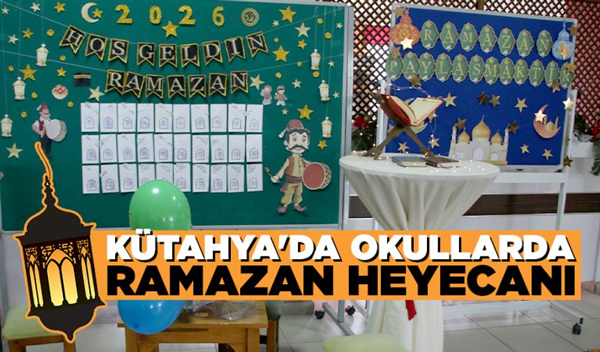 Kütahya'da öğrenciler okullarını ramazan için süsledi