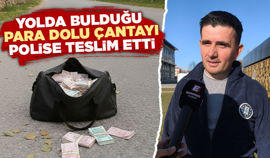 Kütahya'da yolda bulduğu paraları polise teslim etti