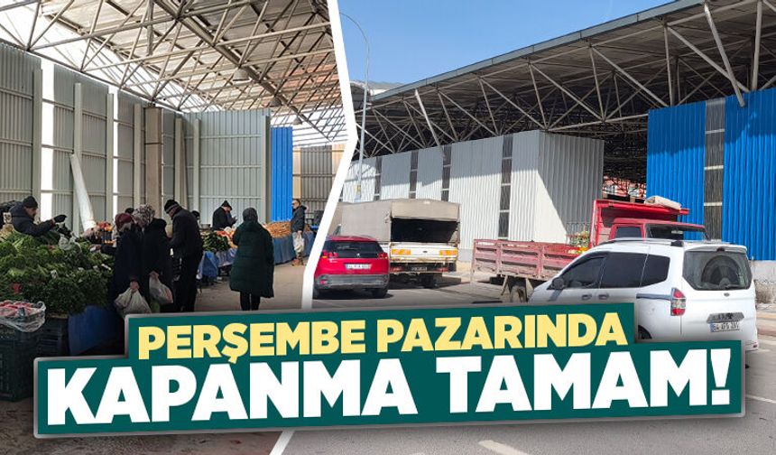 Kütahya’da Perşembe pazarı ön cephesi kapatıldı