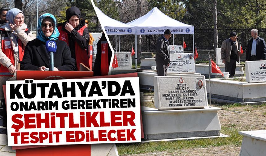 Kütahya’da şehitlik temizliği ve çevre düzenlemesi başlatıldı