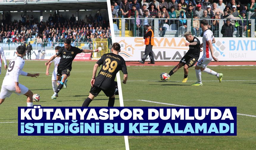 Kütahyaspor sahasında galibiyeti koruyamadı