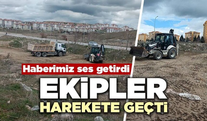 Kütahya Ekspres’in haberi ses getirdi, molozlar temizlendi