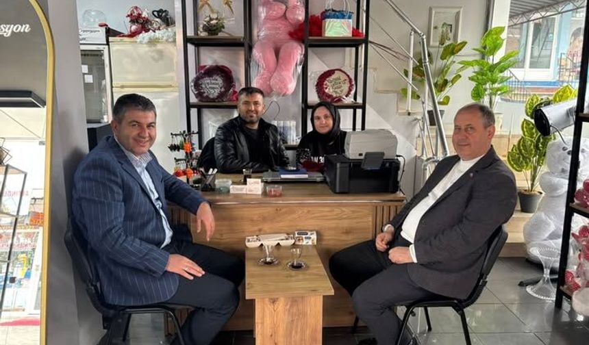 Kütahya'da Gediz MHP ilçe yönetiminden esnaf ziyareti