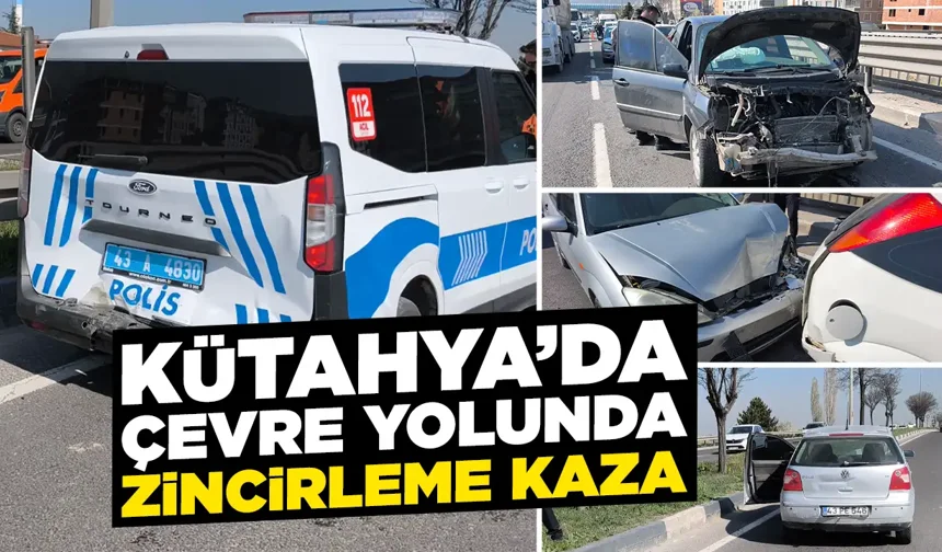 Kütahya’da 5 araç birbirine girdi
