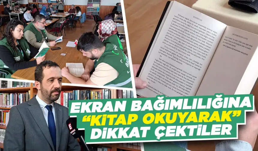 Kütahya’da “Ekransız 1 saat” diyerek kitap okudular