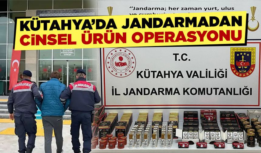Kütahya'da jandarmadan cinsel ürün operasyonu