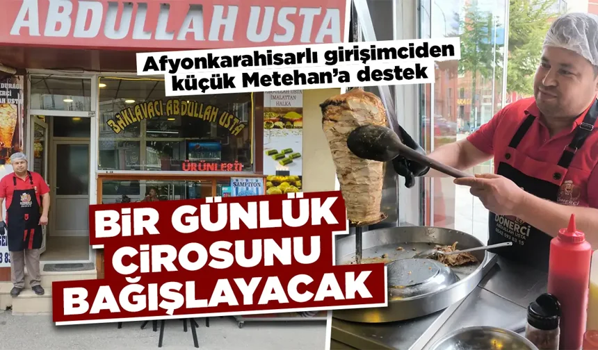 Kütahya’da küçük Metehan için destekler sürüyor