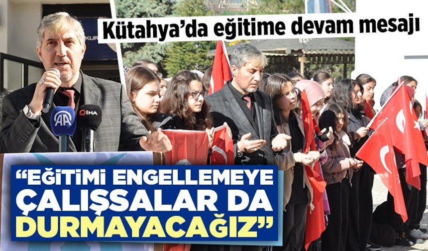 Kütahya’da öğrenciler, hayatını kaybeden öğretmen ve öğrencileri unutmadı