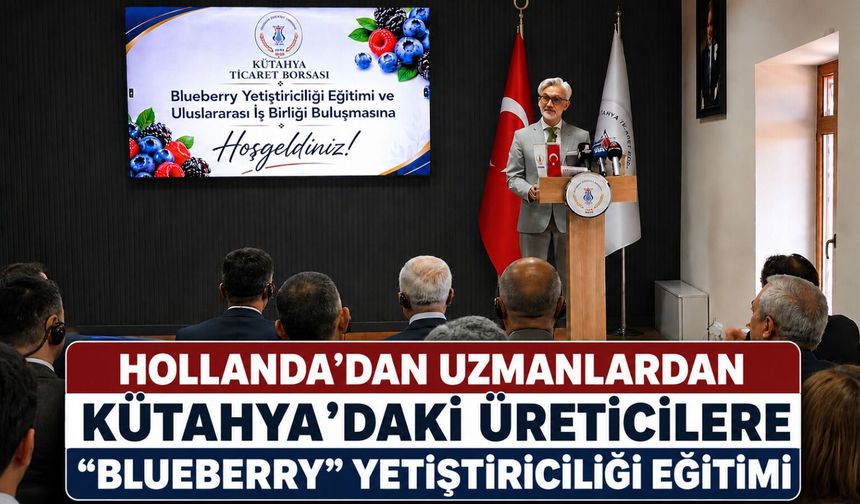 Hollandalı uzmanlardan Kütahya'da üreticilere "Blueberry Yetiştiriciliği" eğitimi