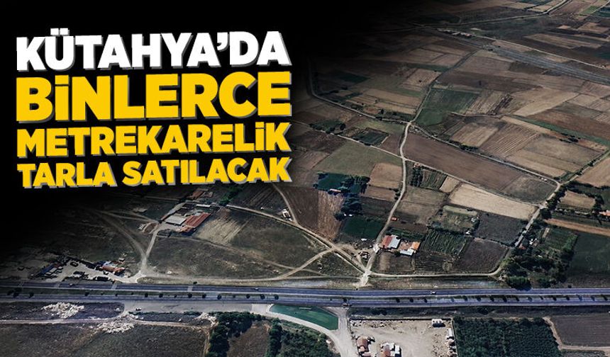 Kütahya’da binlerce metrekare tarla satılacak