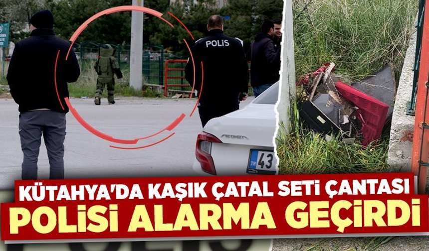 Kütahya’da boş araziye bırakılan çanta, paniğe neden oldu