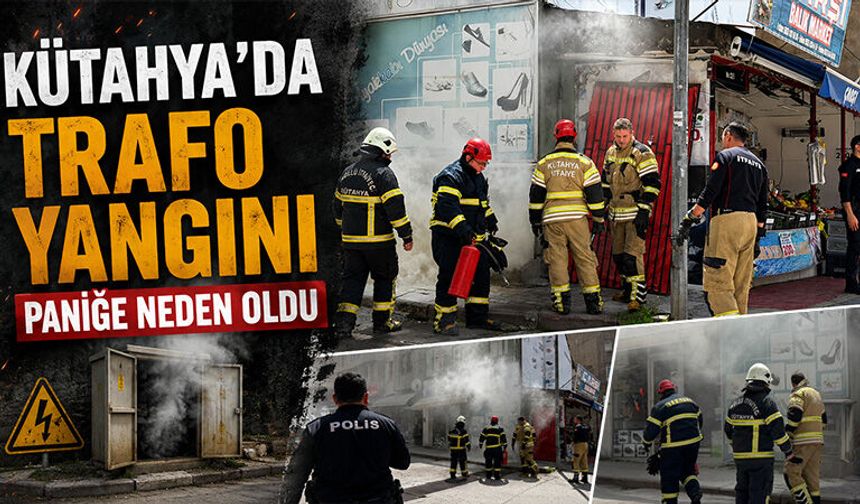Kütahya’da itfaiye ekiplerinden trafo yangına hızlı müdahale