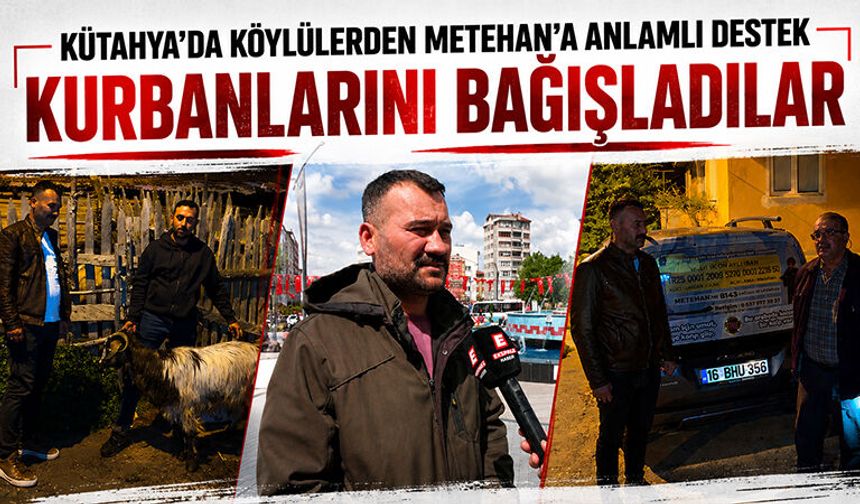 Kütahya’da küçük Metehan’a kurbanlarını bağışladılar