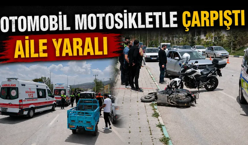 Kütahya’da otomobil ile elektrikli motosiklet çarpıştı: 3 yaralı