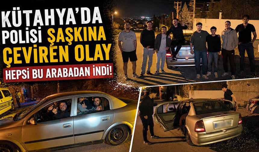 Kütahya'da otomobilden inenleri görünce polis şok oldu