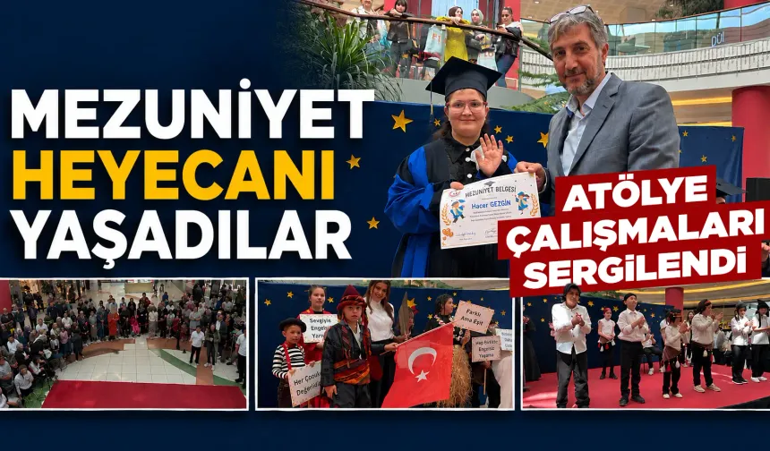 Kütahya’da özel öğrencilerin mezuniyet heyecanı
