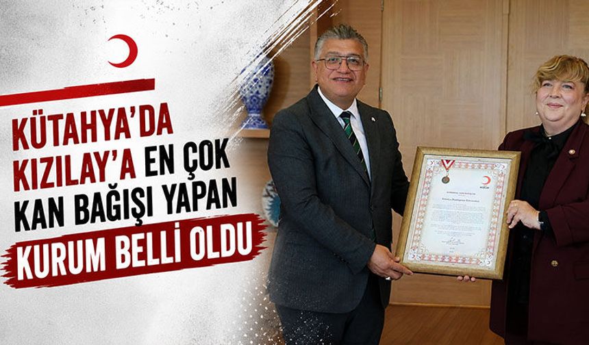 Türk Kızılay’dan Kütahya DPÜ’ye teşekkür plaketi