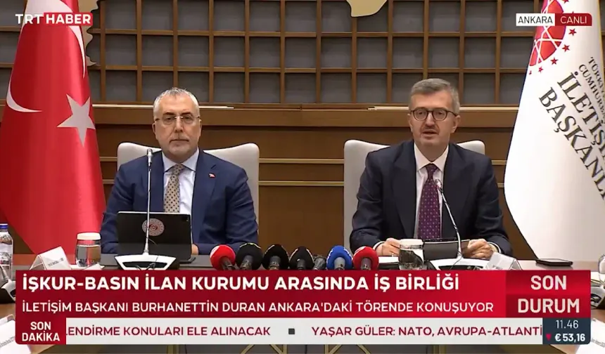 Basın İlan-İŞKUR protokolüyle gazetecilere destek