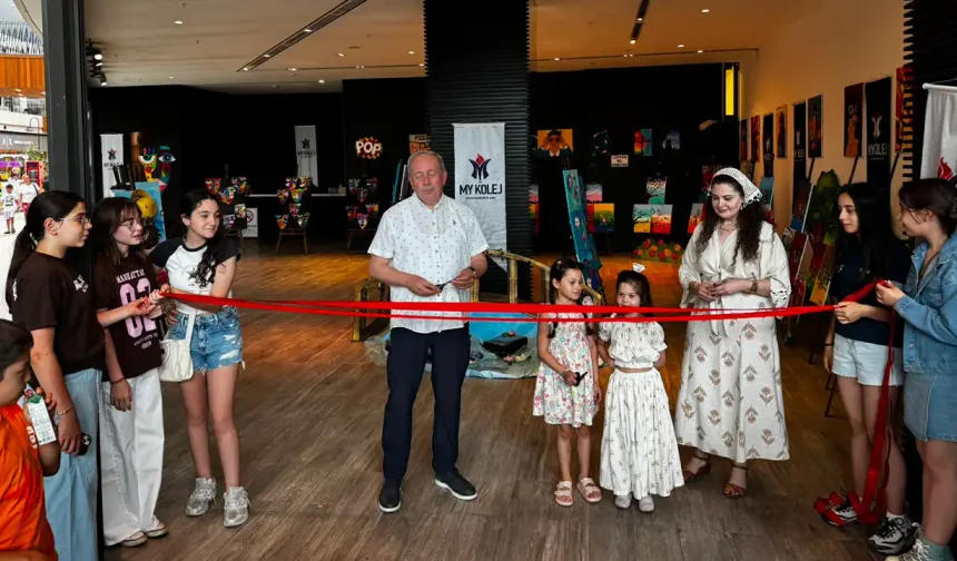 İzmirli öğrencilerin resimleri sergiyle buluştu