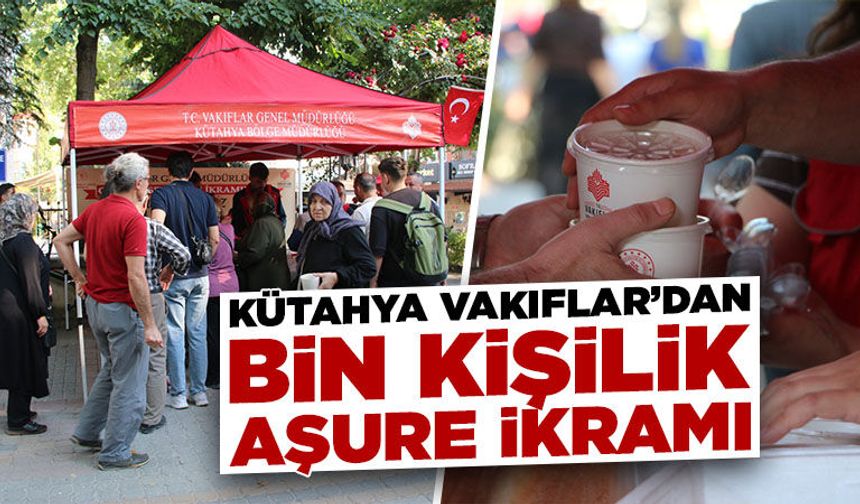 Kütahya’da bin kişiye aşure ikramı yapıldı