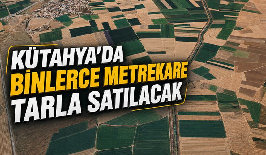 Kütahya’da binlerce metrekare tarla ihale ile satılacak