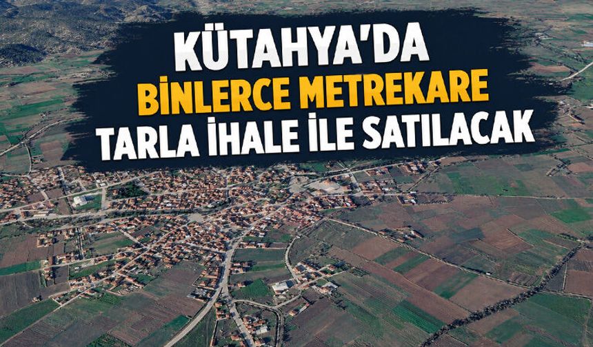 Kütahya’da binlerce metrekare tarla satılacak