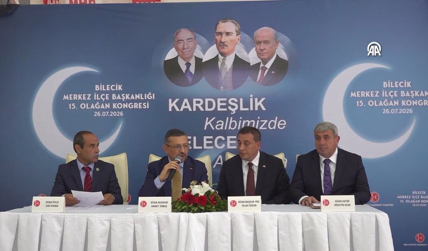 Kütahya Milletvekili Erbaş Bilecik kongresine katıldı