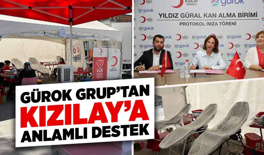 Kütahya’da Gürok Grup’tan Kızılay’a anlamlı bağış
