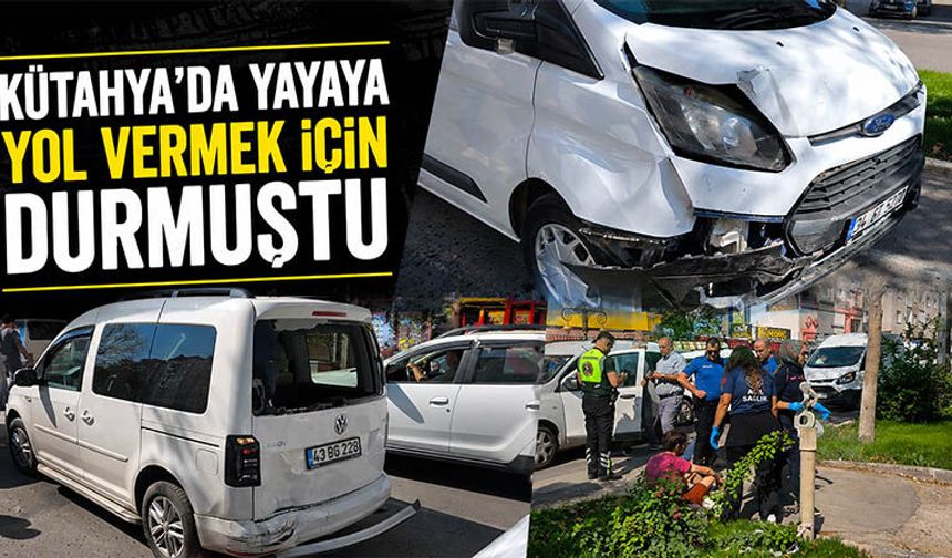 Kütahya’da yaya geçidinde zincirleme kaza