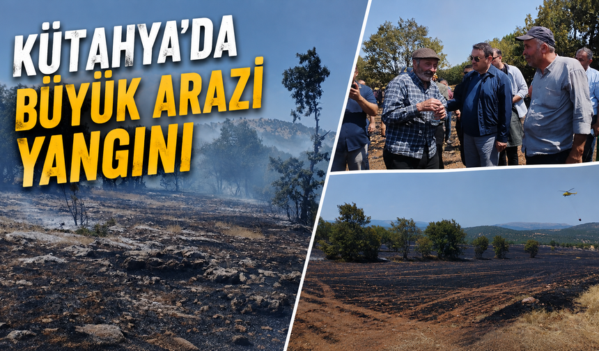 Kütahya’da büyük arazi yangını