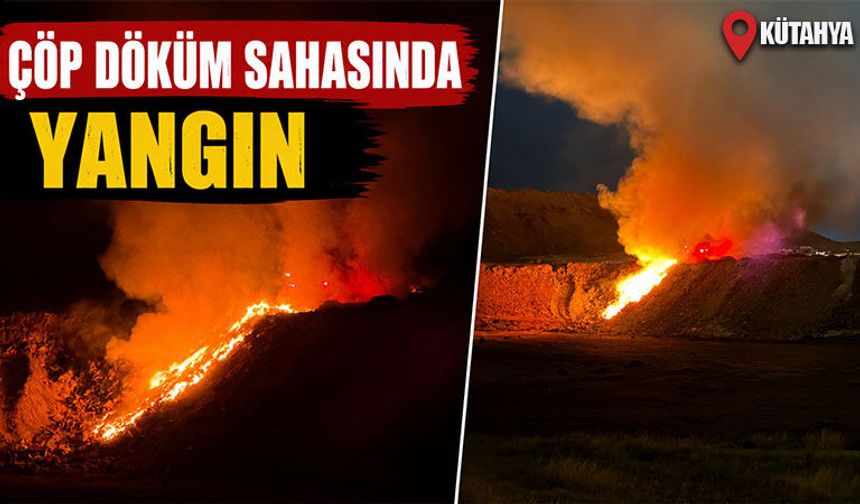 Kütahya’da çöp yangınına ekiplerden hızlı müdahale