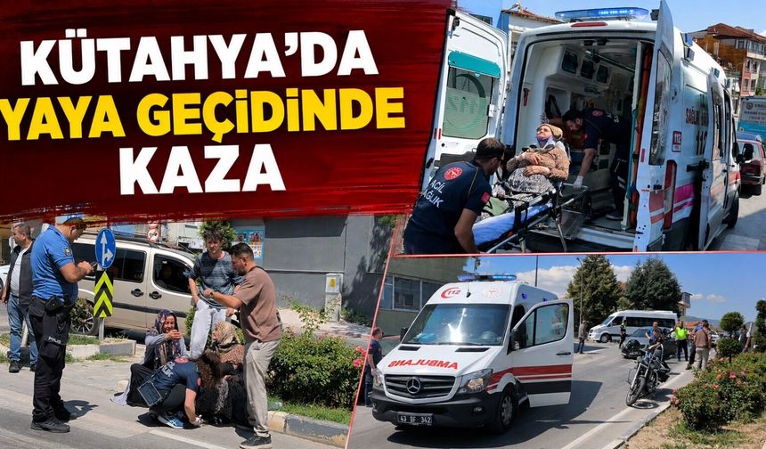 Kütahya’da motosiklet yayaya çarptı, 2 yaralı