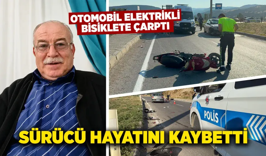 Kütahya'da otomobil elektrikli bisiklete çarptı, 1 ölü