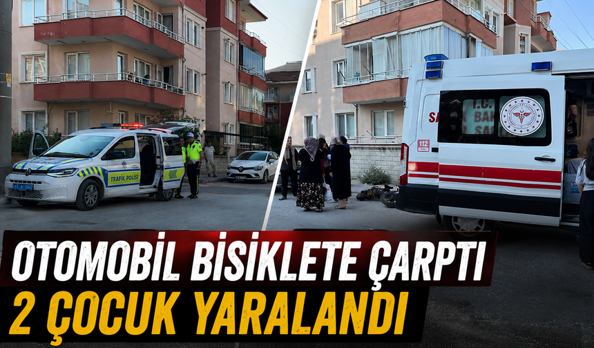 Kütahya’da otomobil elektrikli bisiklete çarptı, 2 yaralı