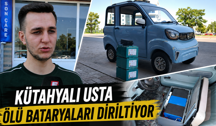 Kütahyalı usta, ölü bataryaları yeniliyor