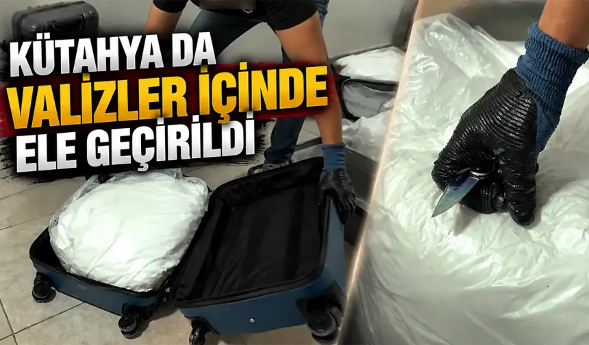 Kütahya'da 4 valiz dolusu uyuşturucu ham maddesi yakalandı