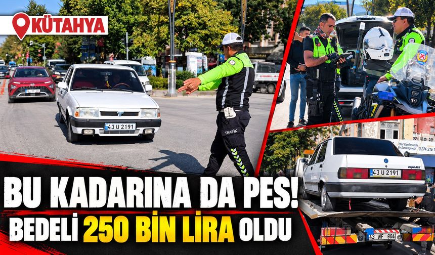 Kütahya’da ehliyetsiz sürücü akıllanmadı, yine yakalandı