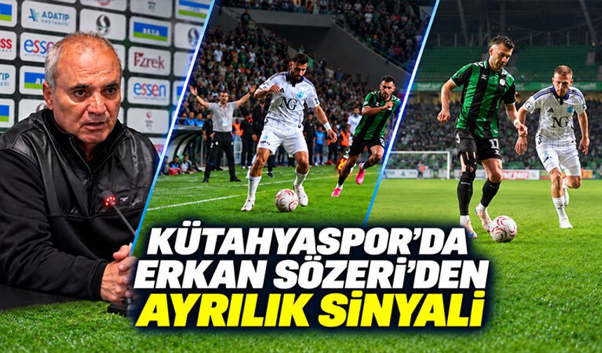 Kütahyaspor Teknik Direktörü Erkan Sözeri’den istifa açıklaması