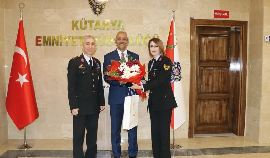 Kütahya Emniyet Müdürü Tandoğan’a hayırlı olsun ziyaretleri