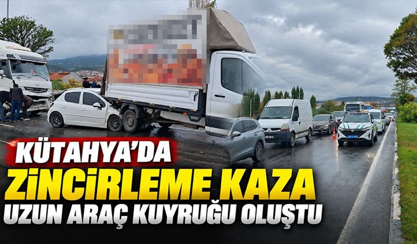 Kütahya’da 5 araç birbirine girdi