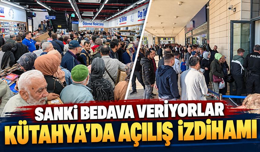 Kütahya'da açılışta metrelerce kuyruk oluştu