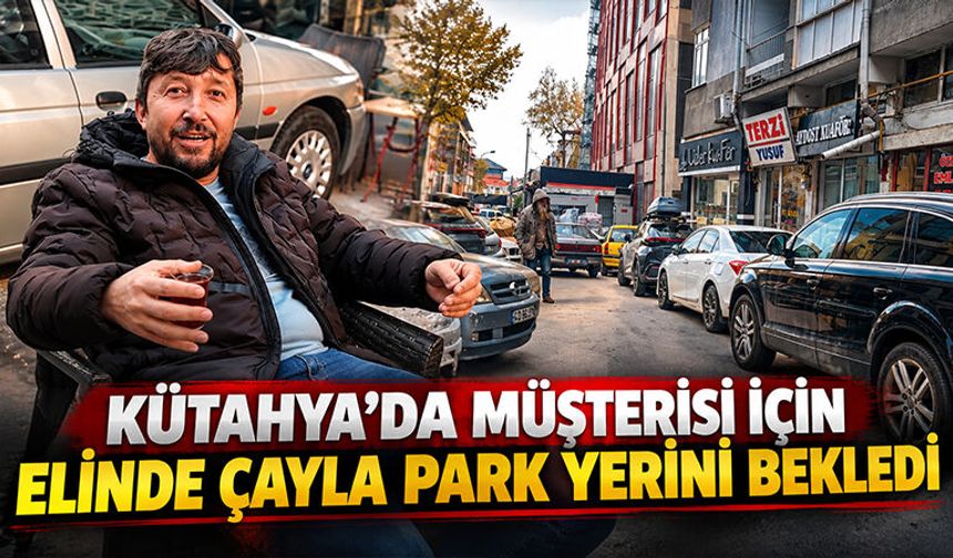Kütahya’da esnaftan ilginç park yeri çözümü