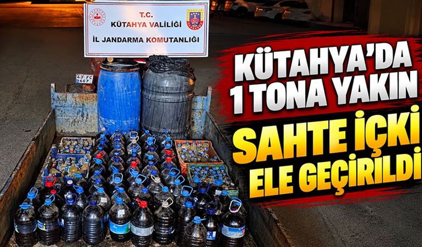Kütahya’da jandarma ekiplerinden sahte içki operasyonu
