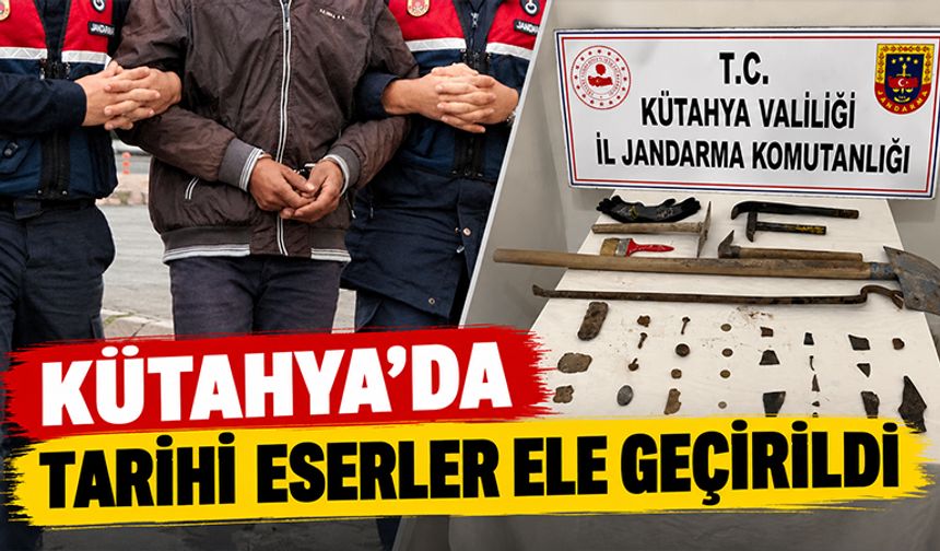 Kütahya’da jandarma ekiplerinden tarihi eser operasyonu