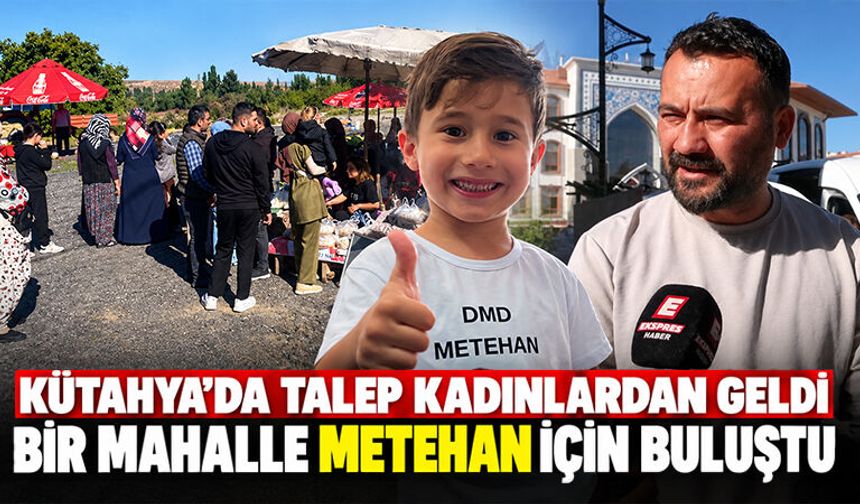 Kütahya’da kadınlardan Metehan’a destek