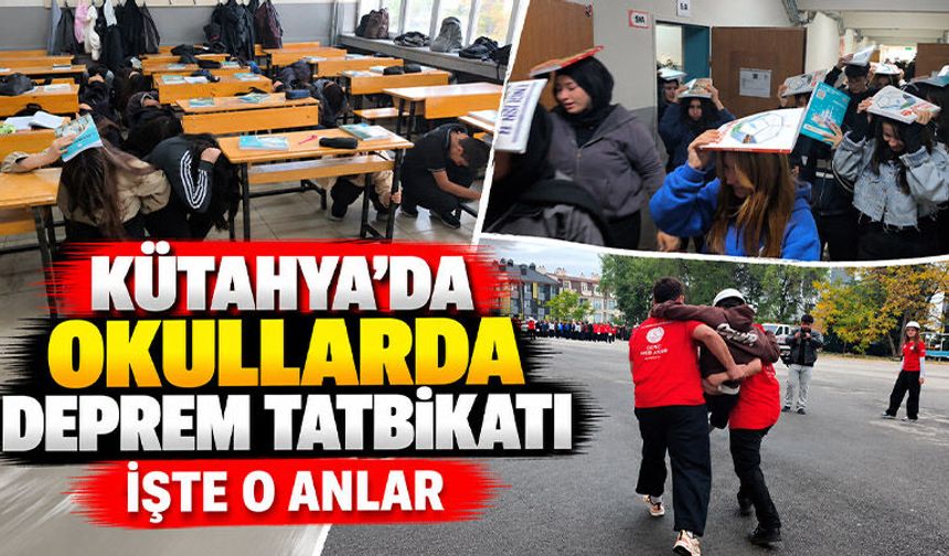 Kütahya’da okullar, deprem tatbikatından tam not aldı