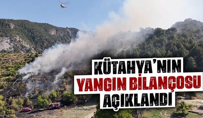 Kütahya’nın yangın bilançosu açıklandı 